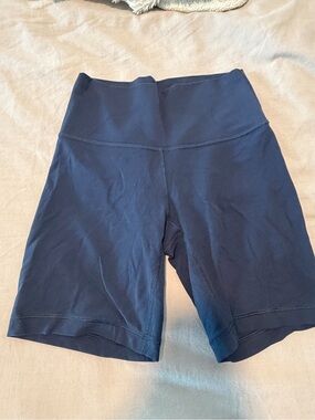 TNA Navy High-Waist Athletic Bike Shorts